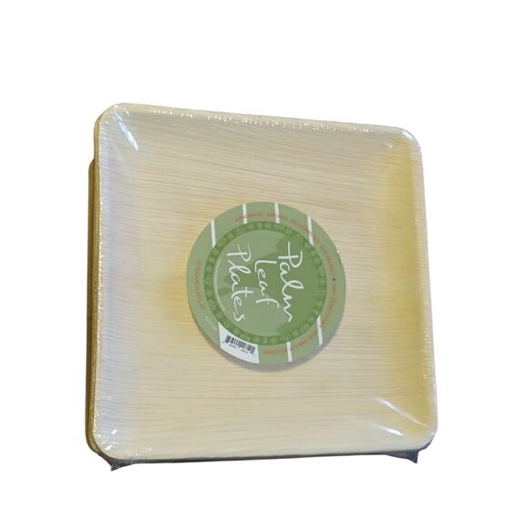 25 Palm Leaf Plates 10" - Picture 3 of 4